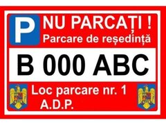 Placuta nu parcati parcare de resedinta personalizata